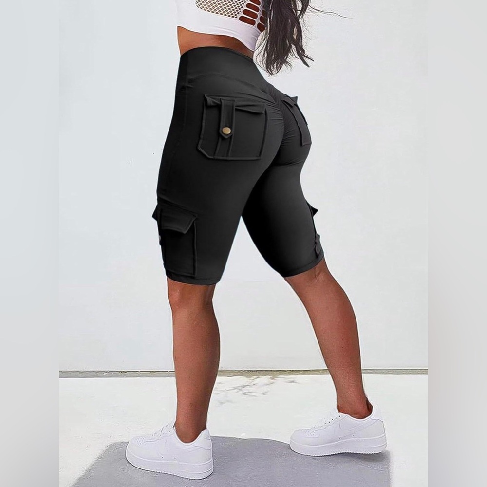 Women's Black Cargo Shorts
